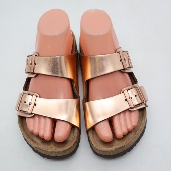 Birkenstock Arizona Soft Footbed Women's Size EU 36 / US 5 Sandals Rose Gold - Picture 2 of 9